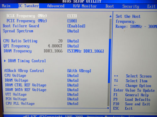 ASRock P55 Extreme функции разгона 2